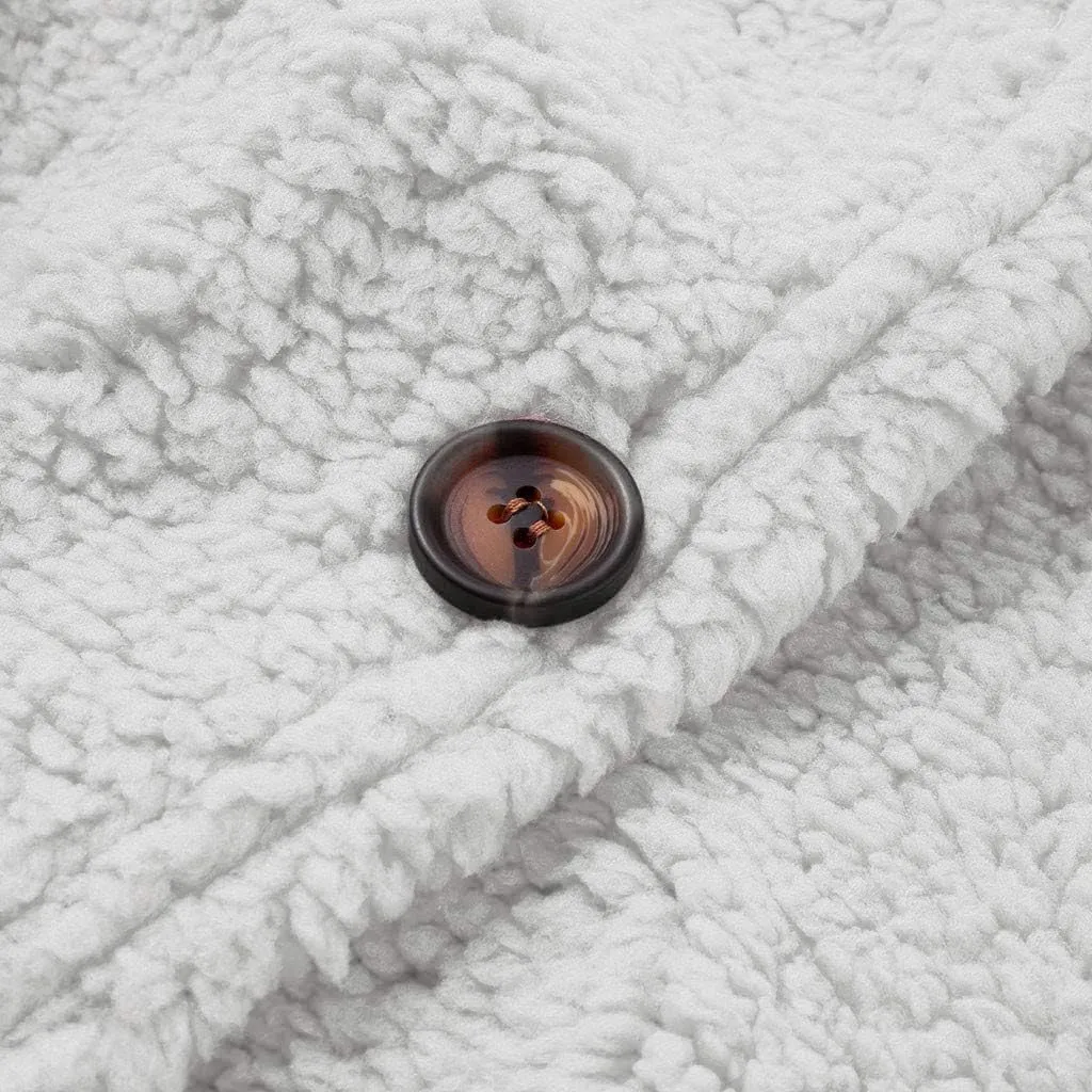 Winter Coats for Women Fleece Jacket Warm Casual Coats with Pockets Long Sleeve Button Down Cardigans Sweaters