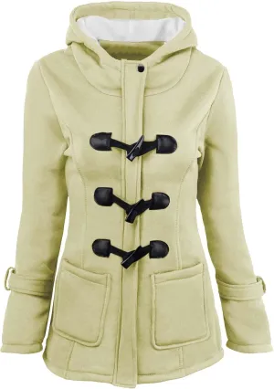 Winter Coats for Women Zip Up Hooded Utility Coats Outerwear with Pockets Plus Size Warm Sherpa Fleece Lined Jackets