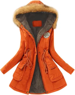 Winter Warm Sherpa Lined Coats Jackets for Women Plus Size Fuzzy Hooded Coats Parka Faux Fur Long Pea Coat Outerwear
