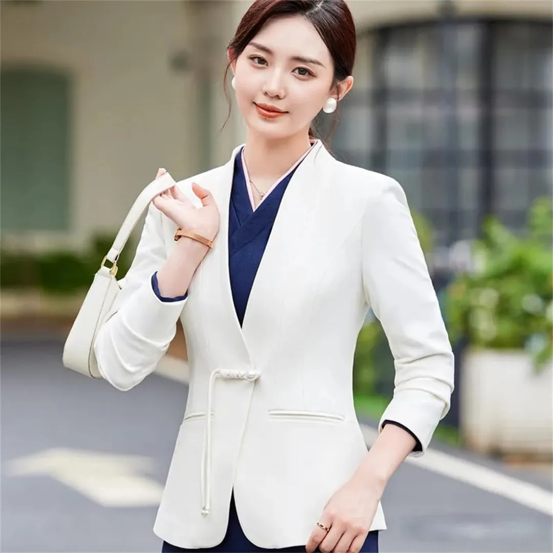 Women Coat Business Work Suit Jackets Single Button Blazer Outerwear Long Sleeve Blazer