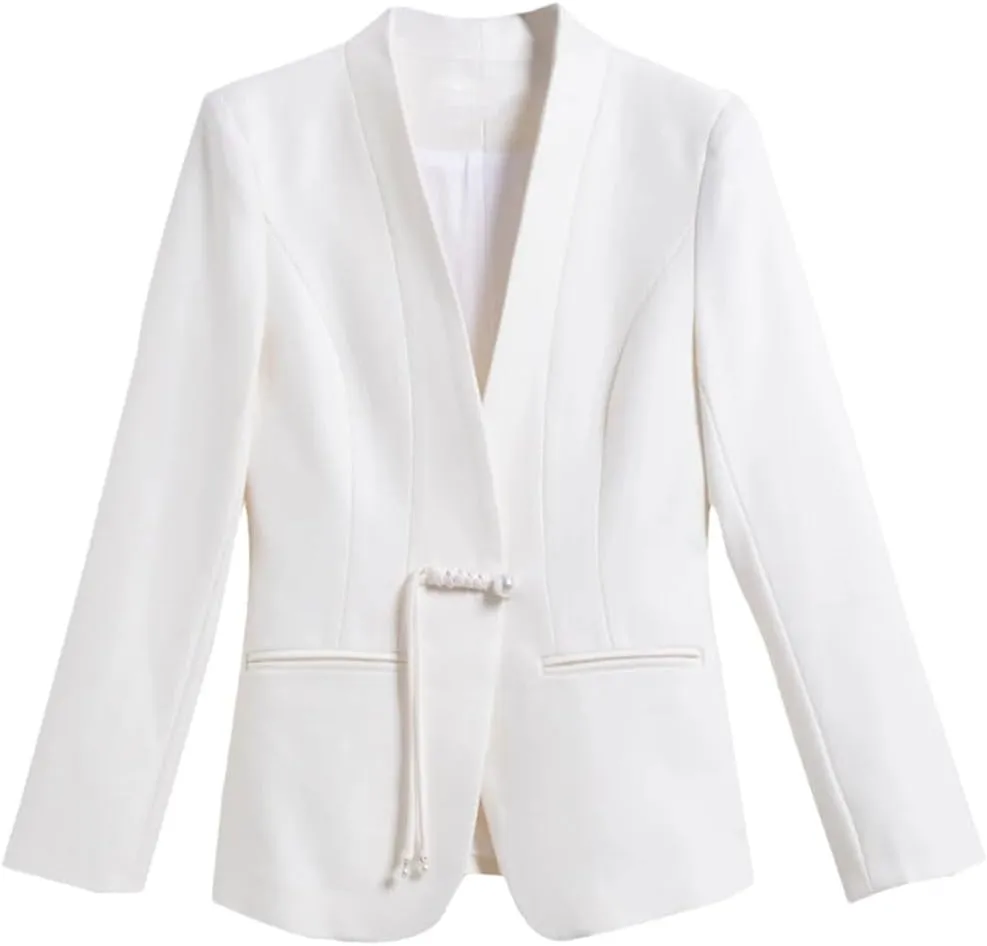 Women Coat Business Work Suit Jackets Single Button Blazer Outerwear Long Sleeve Blazer