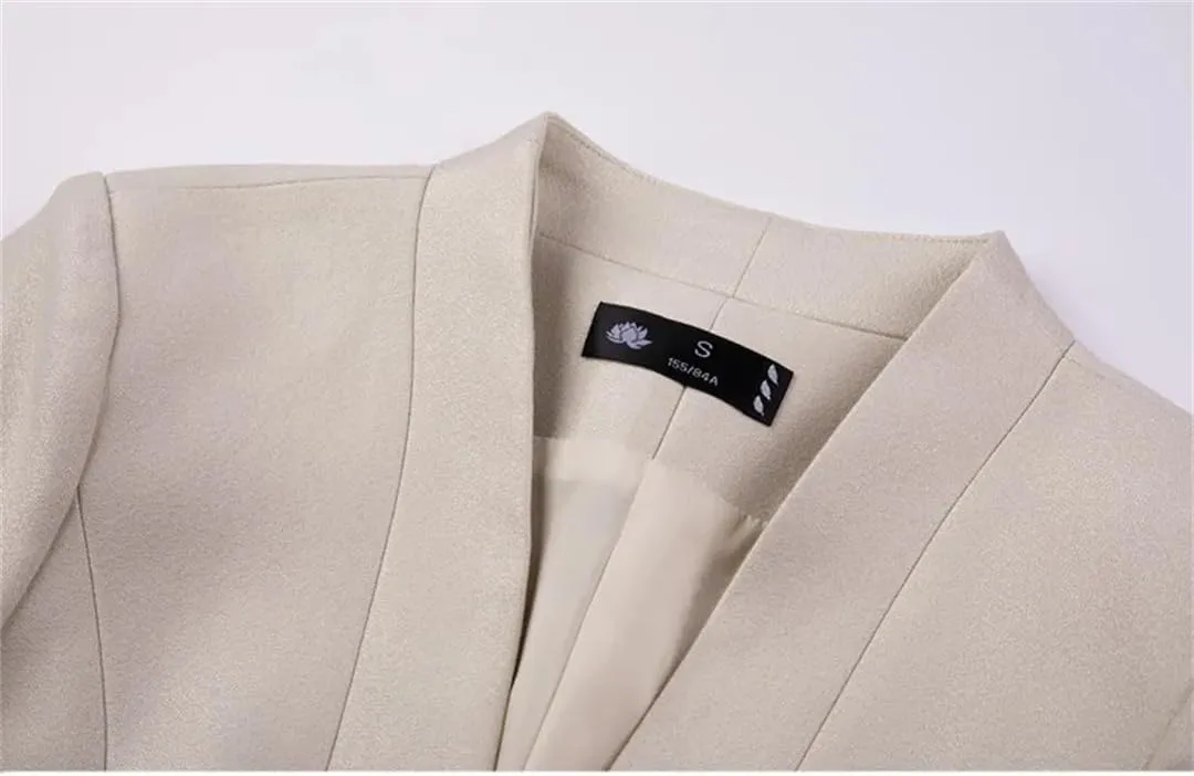 Women Coat Business Work Suit Jackets Single Button Blazer Outerwear Long Sleeve Blazer
