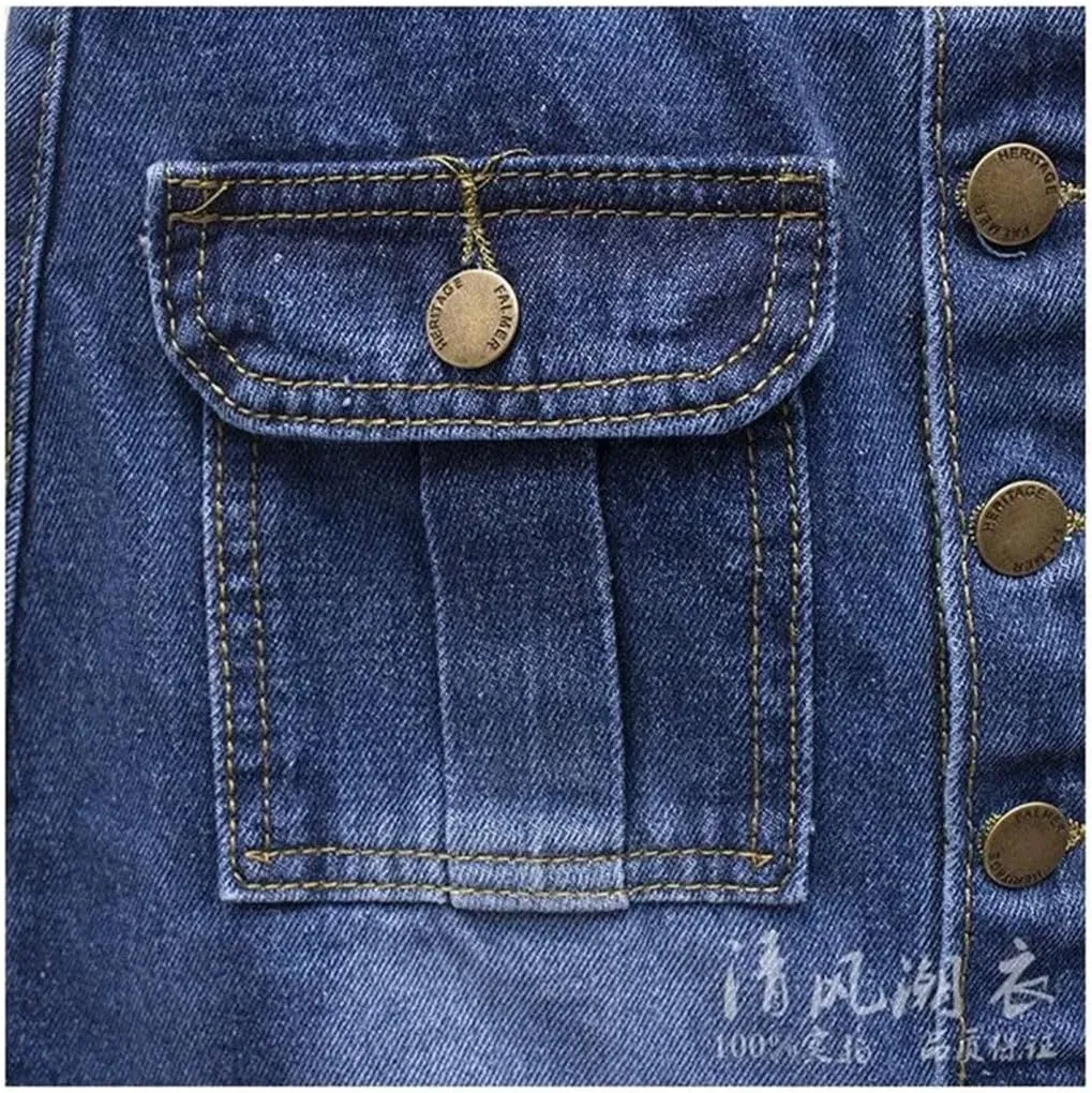 Women Front Split Denim Sheath Female Single-Breasted Midi Ladies High Waist Pencil Skirts