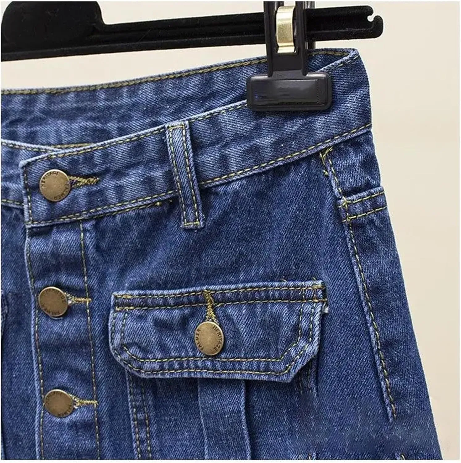 Women Front Split Denim Sheath Skirts Female Single-Breasted High Waist Midi Jeans Pencil Skirts