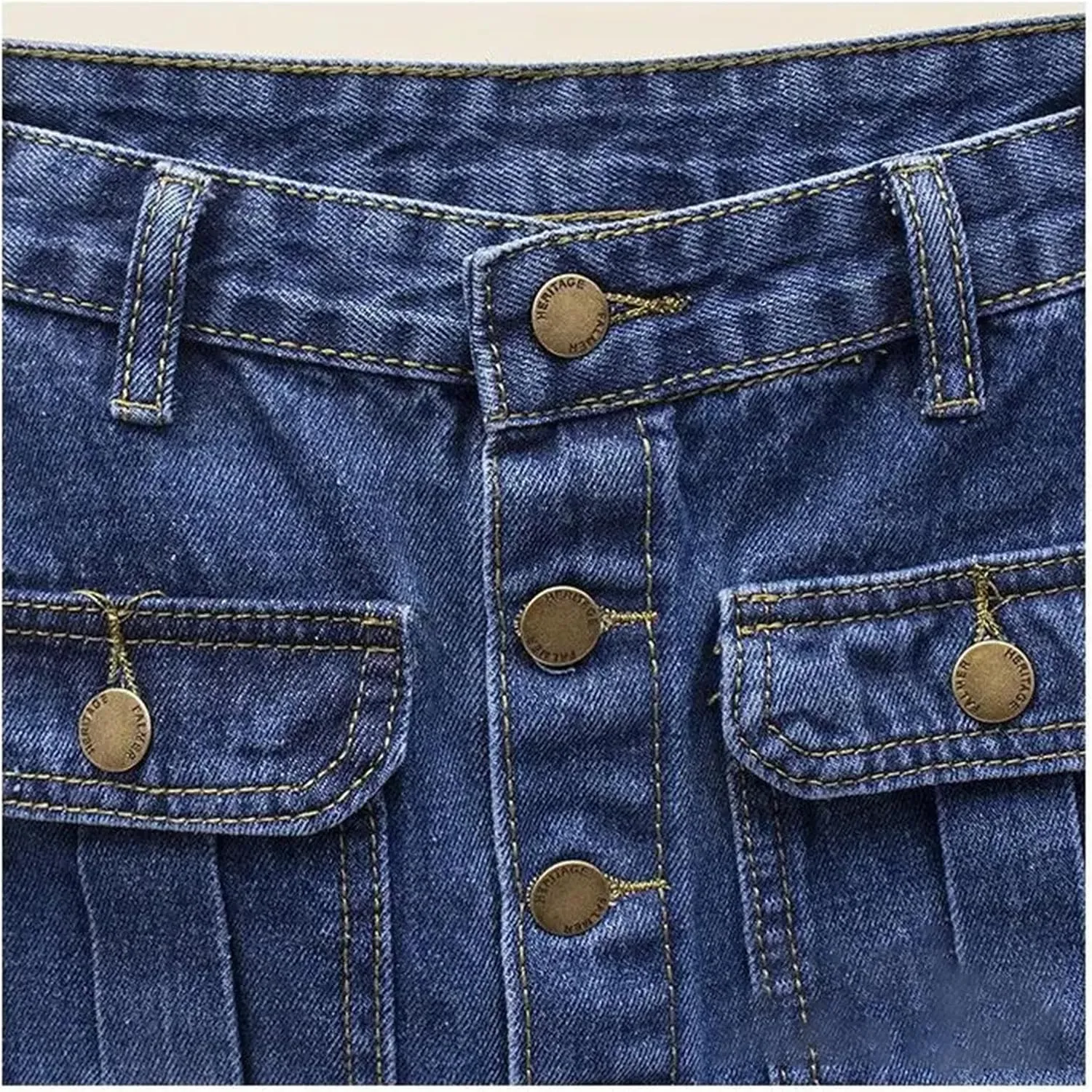 Women Front Split Denim Sheath Skirts Female Single-Breasted High Waist Midi Jeans Pencil Skirts