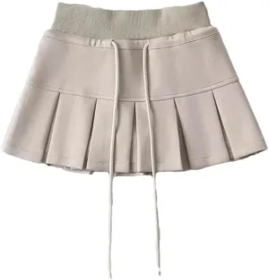 Women Pleated Mini Skirt Pencil Skirts for Work