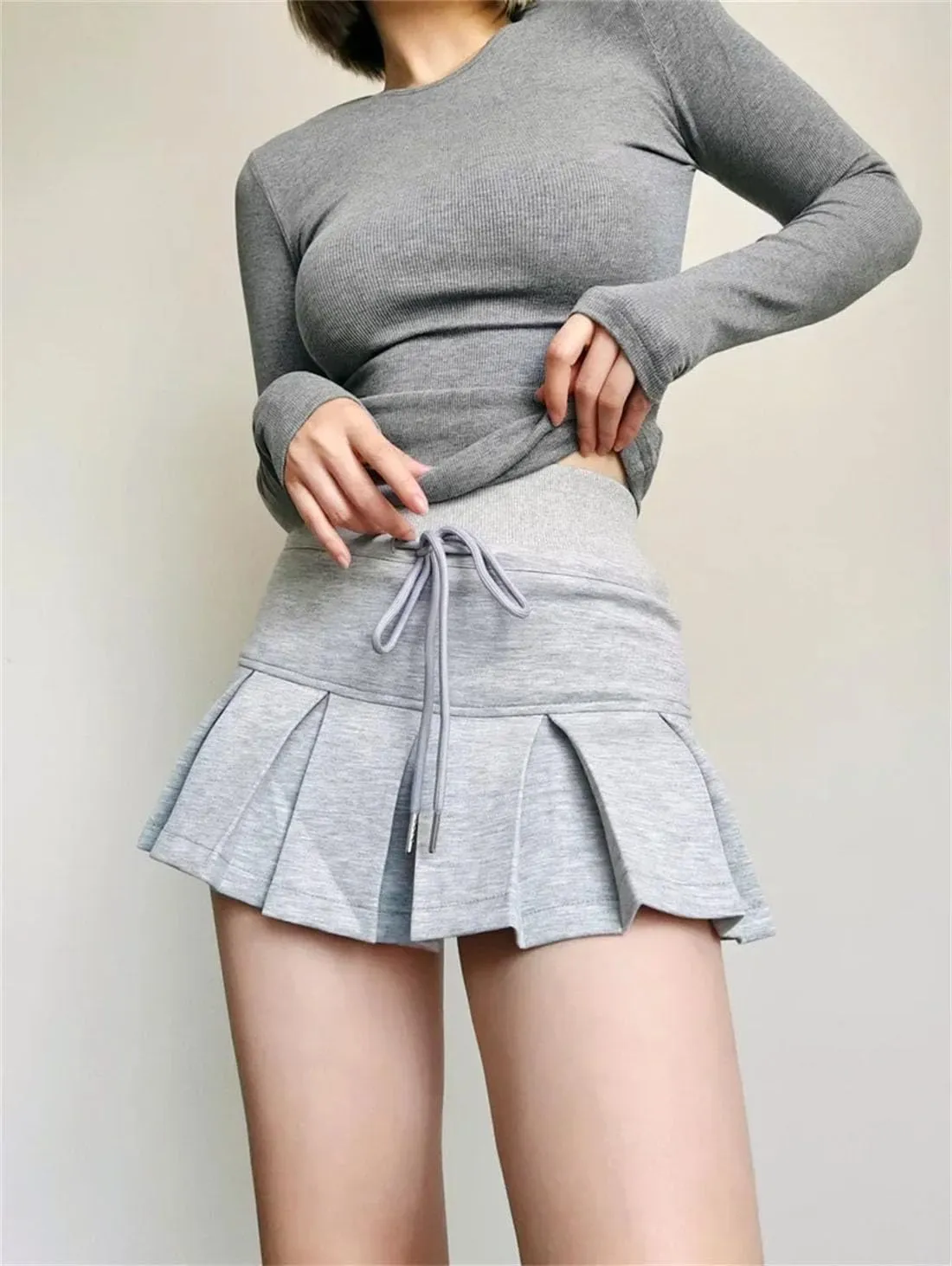 Women Pleated Mini Skirt Pencil Skirts for Work