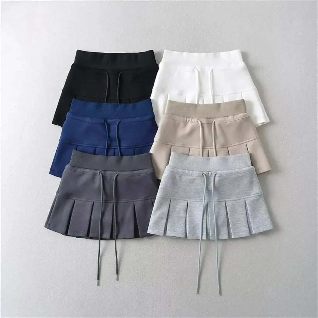 Women Pleated Mini Skirt Pencil Skirts for Work