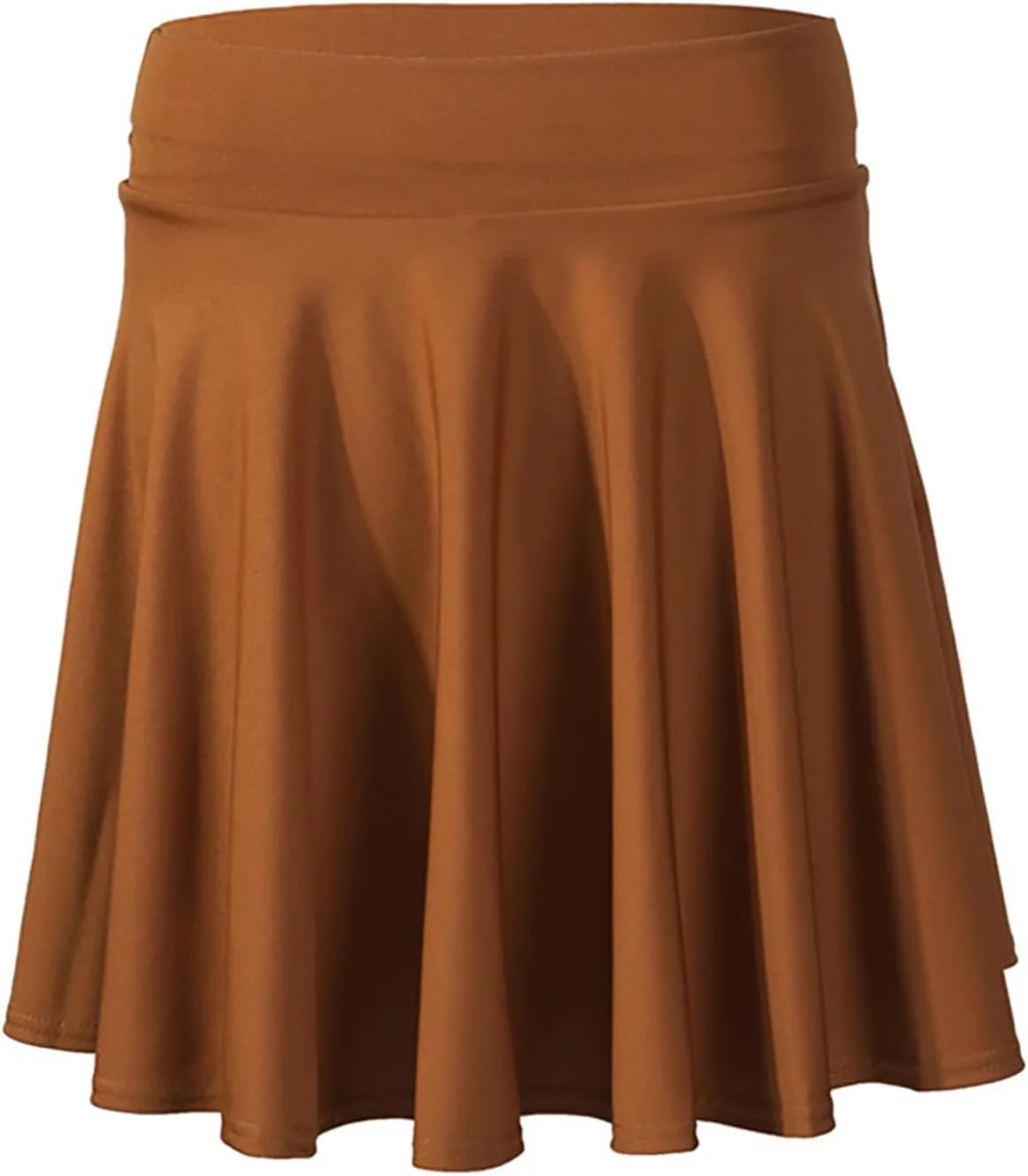 Women Skirt with Shorts High Waist Side Zipper Pleated Wrap Solid Color Casual Summer A Line Mini Skirts