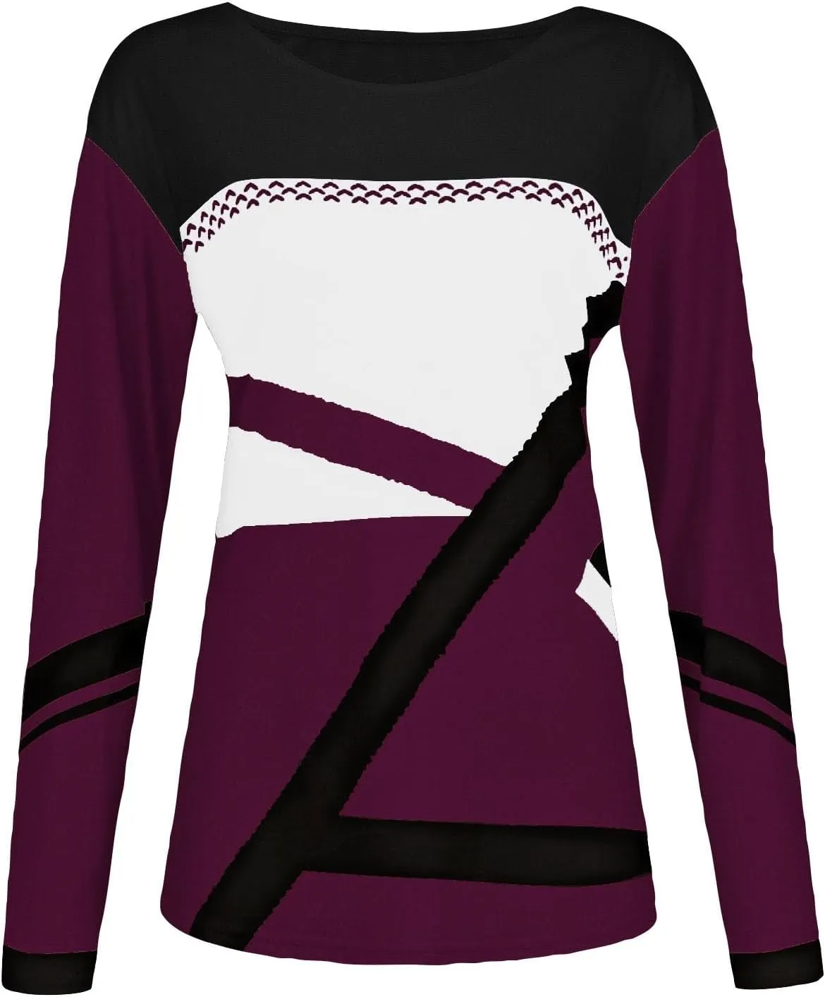 Women Trendy Colors Block Sweatshirt Long Sleeve Crewneck Shirts for Spring Fall Winter Tops 2025 Fit Casual Blouses
