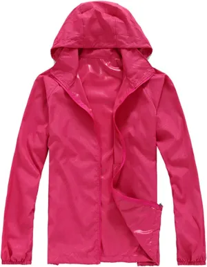 Women Waterproof Lightweight Rain Jacket Trendy Oversized Windbreaker Breathable Raincoats Hooded Zip Up Casual Coats