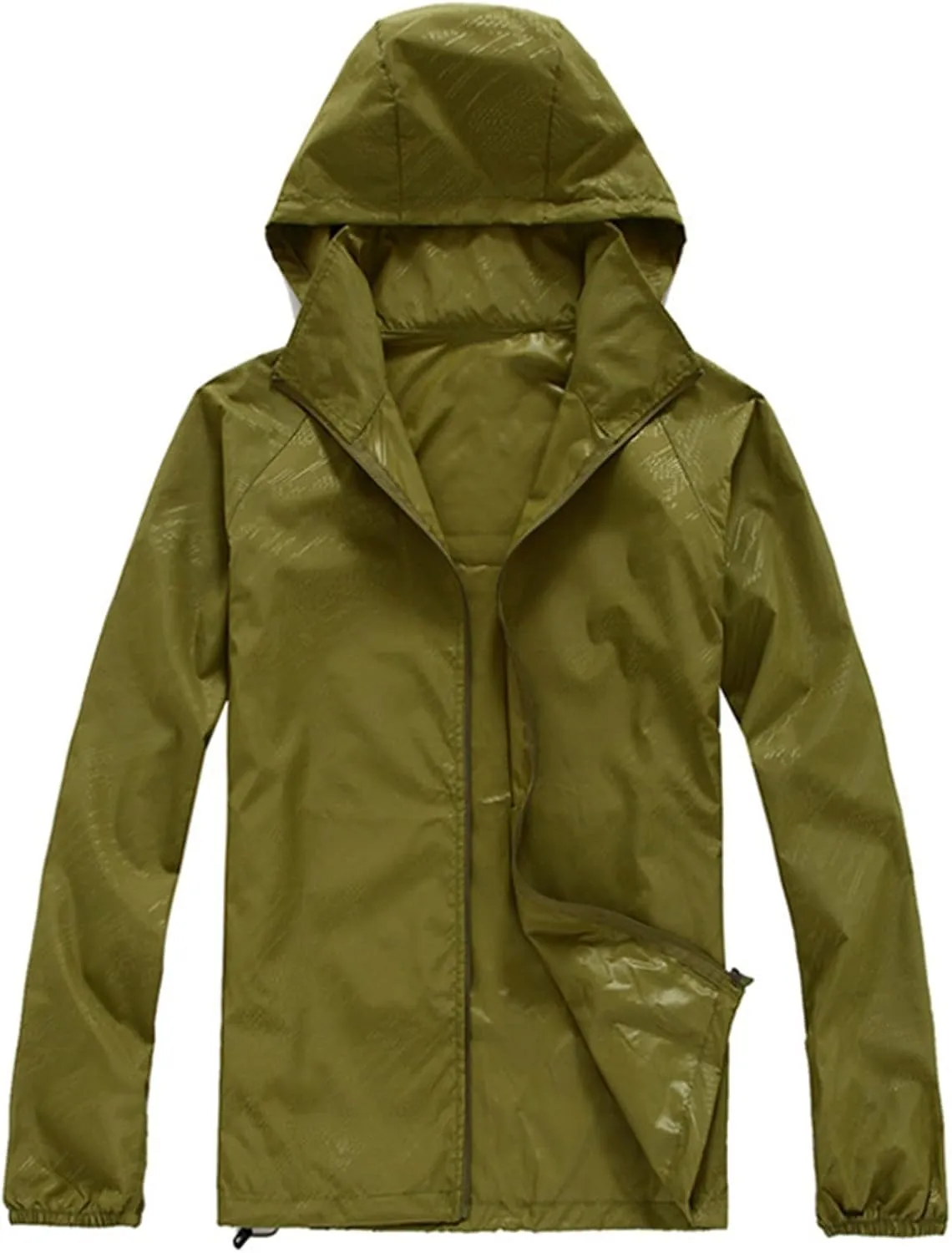 Women Waterproof Lightweight Rain Jacket Trendy Oversized Windbreaker Breathable Raincoats Hooded Zip Up Casual Coats
