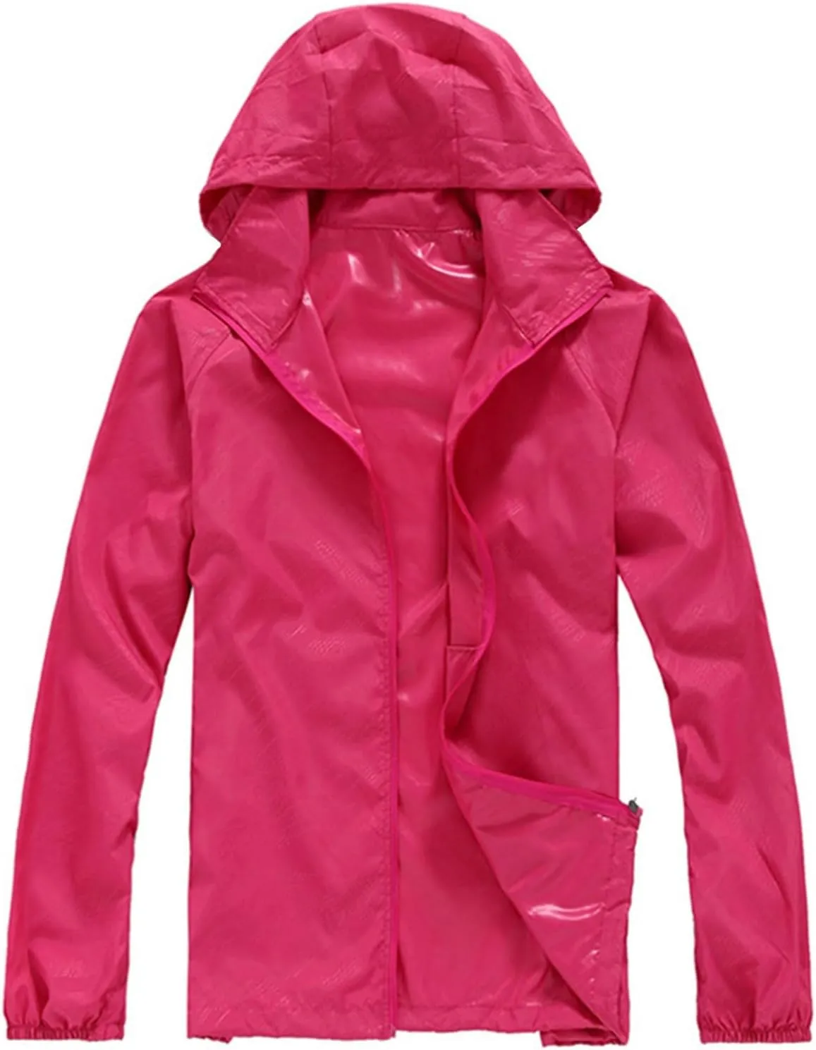 Women Waterproof Lightweight Rain Jacket Trendy Oversized Windbreaker Breathable Raincoats Hooded Zip Up Casual Coats
