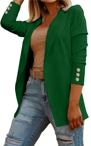 Women's Blazers & Suit Jackets Business Women Cardigan Buttonn Cute Winter Cardigan Fitted Herringbone Tops