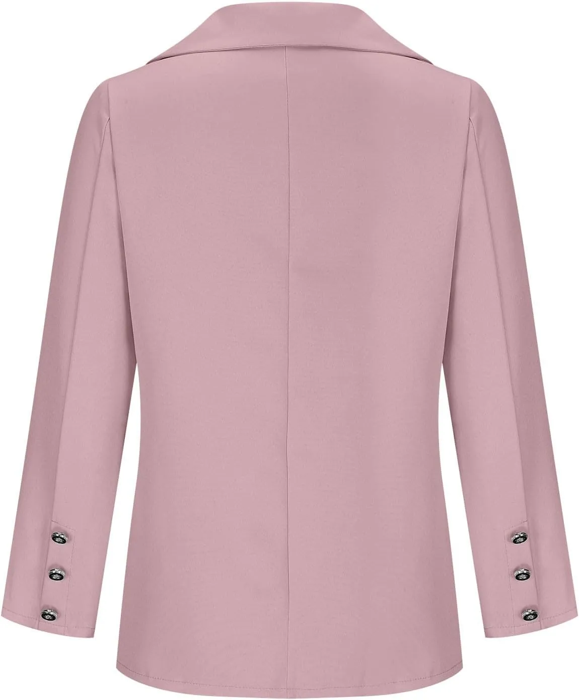 Womens Breasted Blazer Casual Work Office Suit Jackets Open Front Long Sleeve Lapel Dressy Blazers with Pockets