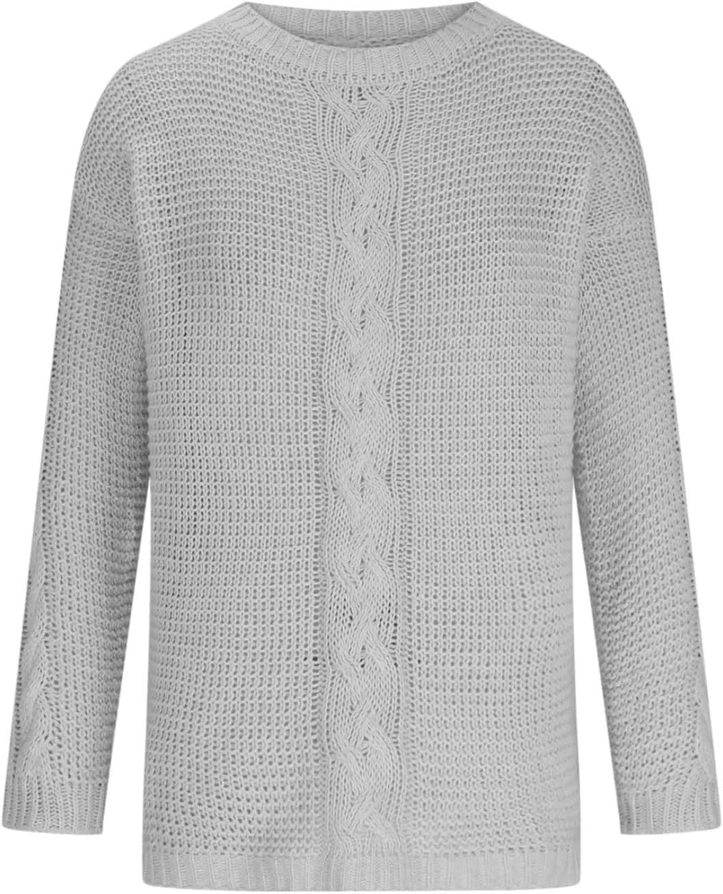 Womens Cable Knit Sweaters Fashion 2024 Loose Casual Cozy Chunky Pullover Tops Crewneck Knitted Winter Sweater