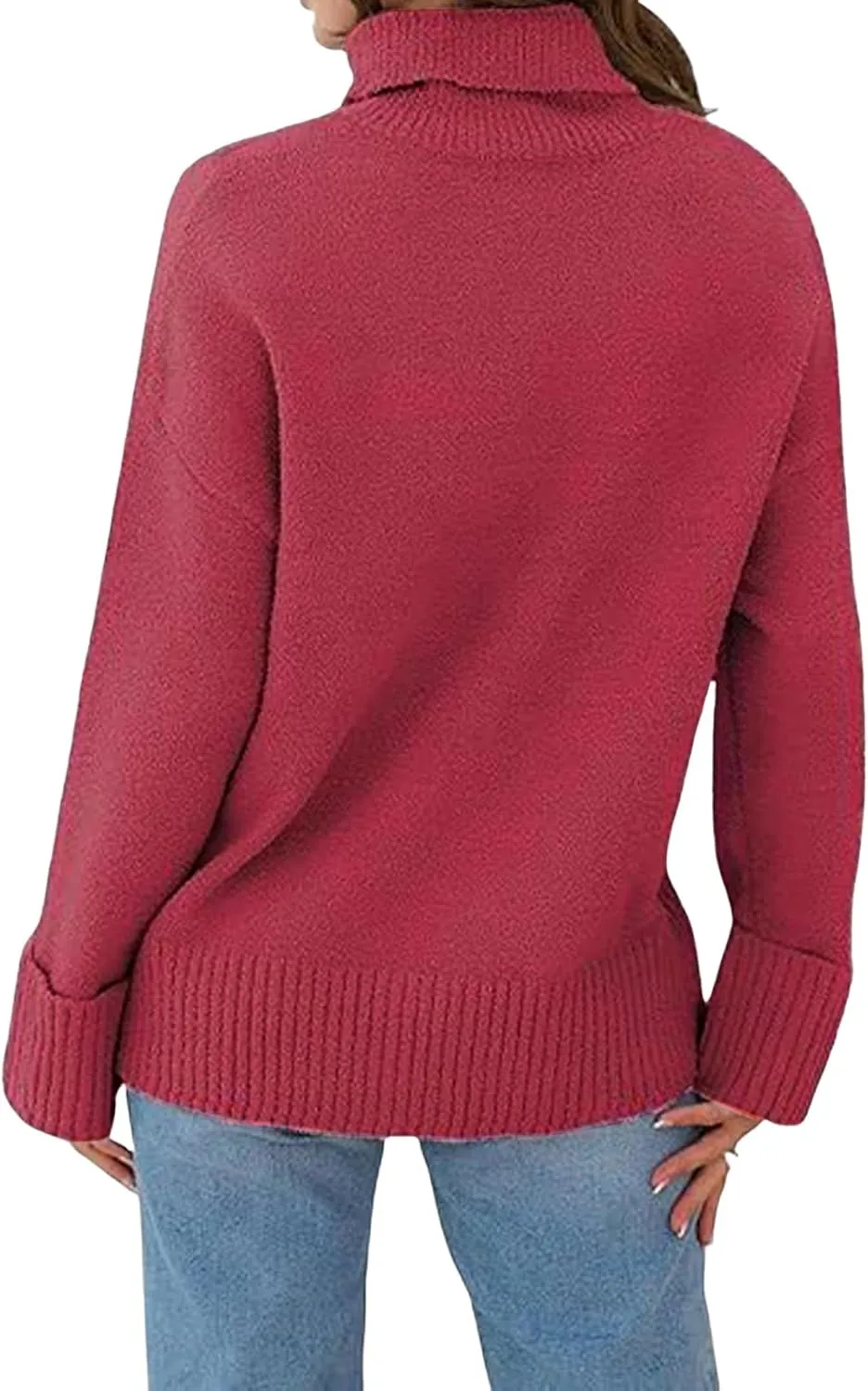 Womens Cable Sweater Oversized Long Sleeve Crewneck Knit Jumper Tops Fall/Winter Pullovers Blouse