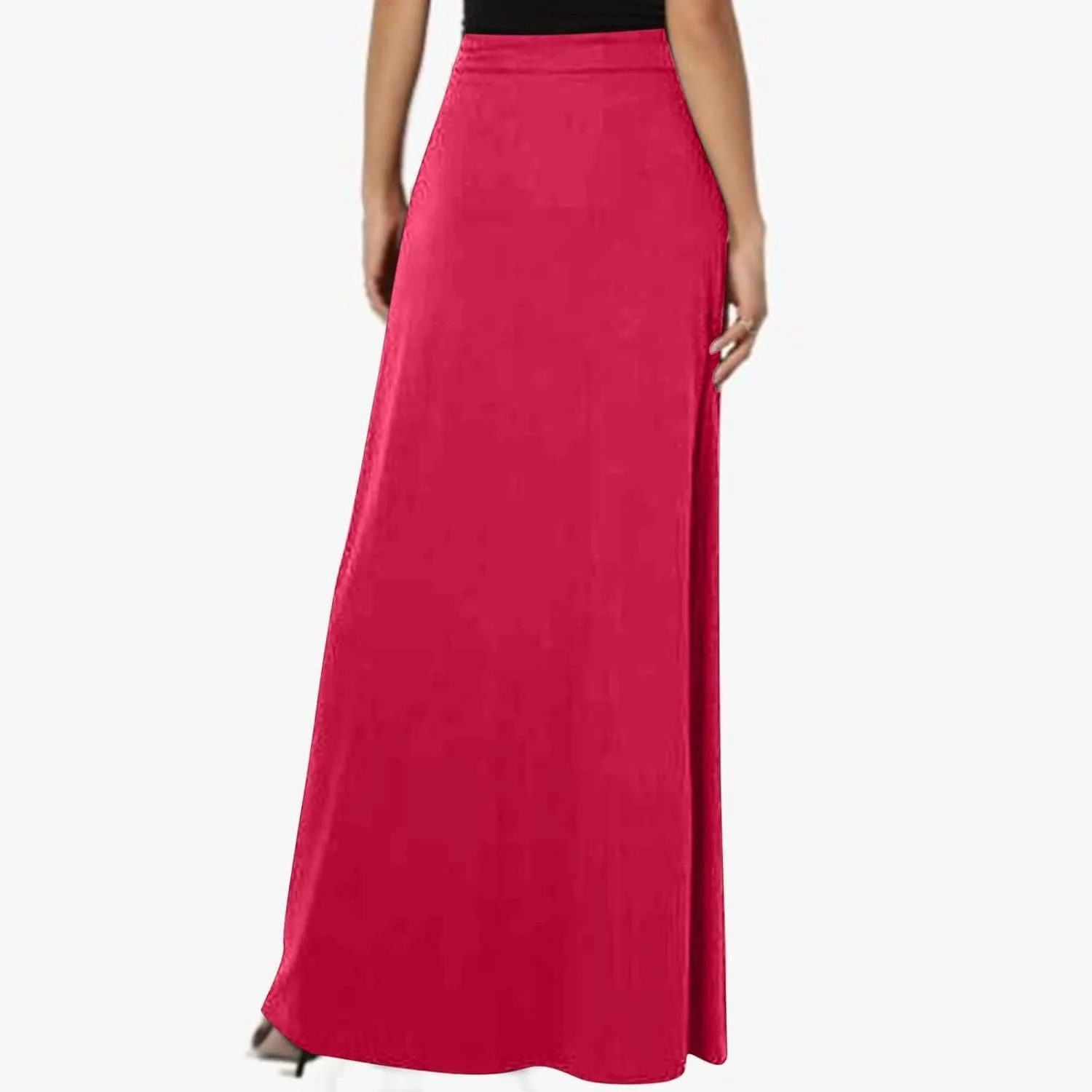 Women's Casual Maxi Skirts A Line Summer Skirts Drawstring Waist Boho Beach Skirt Boho Flowy Long Skirts Resort Wear