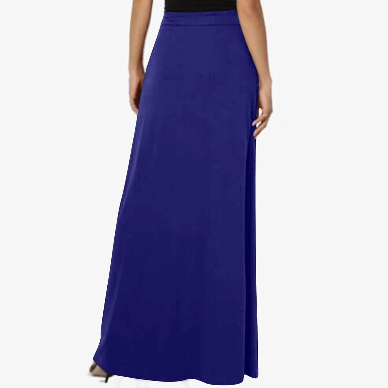 Women's Casual Maxi Skirts A Line Summer Skirts Drawstring Waist Boho Beach Skirt Boho Flowy Long Skirts Resort Wear