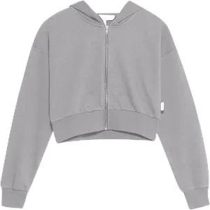 Women's Cropped Zip Up Hoodie Casual Long Sleeve Workout Hooded Sweatshirts Fleece Lined Jacket Coat with Pocket