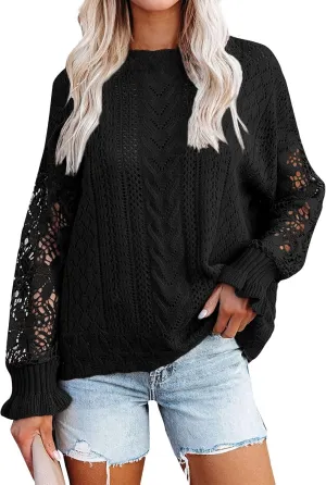 Women's Elegant Pullover Sweater Mock Neck Slim Fit Long Sleeve Knitted Ribbed Chunky Vacation Jumper Tops