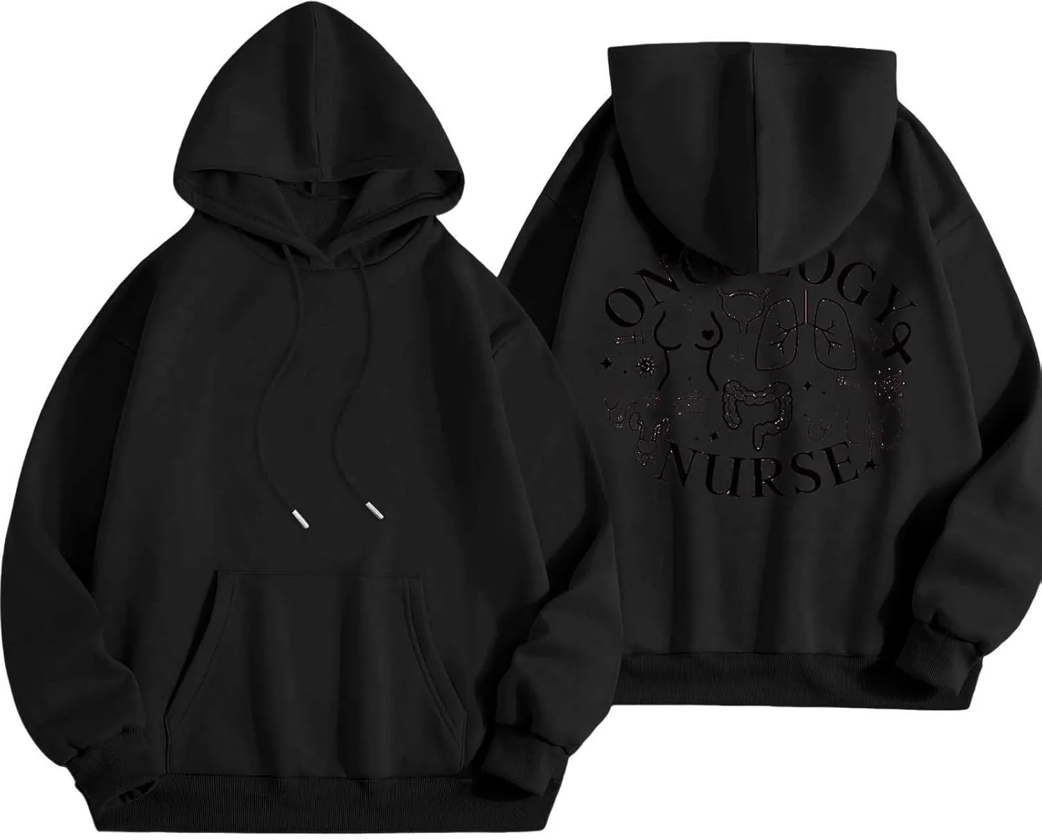 Women's Fashion Sweatshirts Loose Fit Printed Oversized Hooded Pullover Sweatshirts Outdoor Workout Hoodie with Pocket