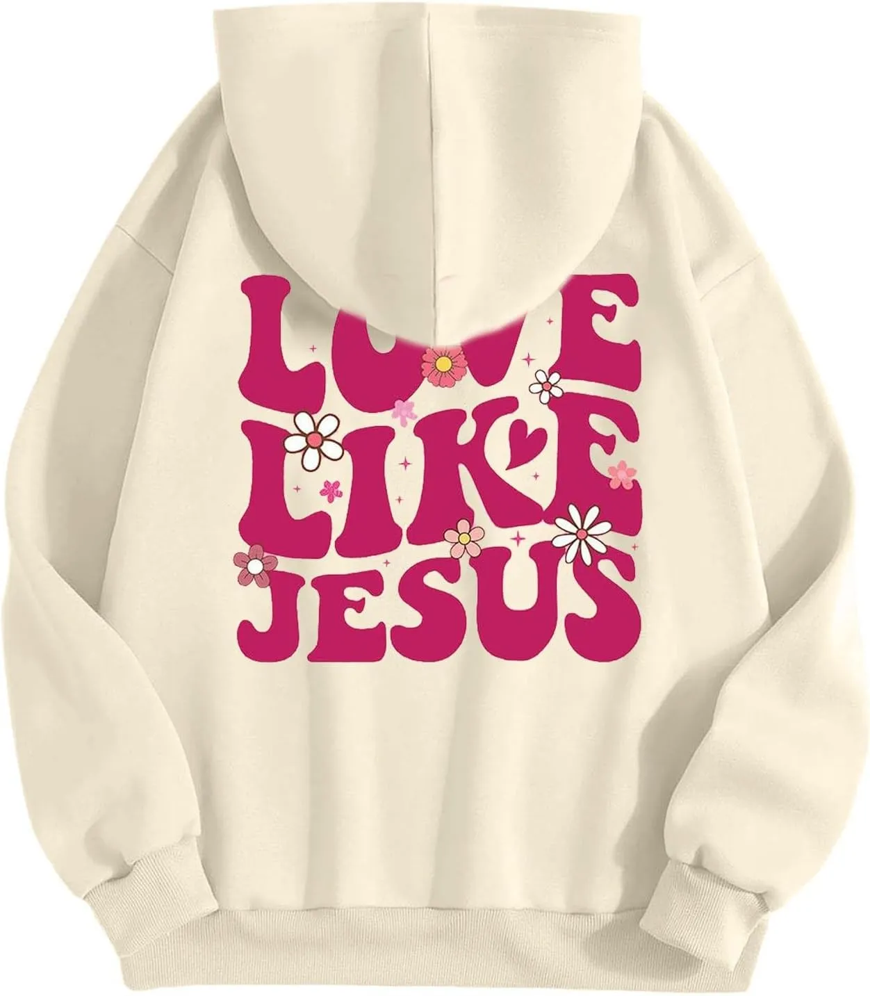 Women's Fashion Sweatshirts Loose Fit Printed Oversized Hooded Pullover Sweatshirts Outdoor Workout Hoodie with Pocket