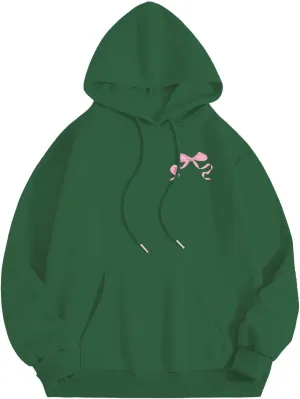 Women's Fashion Sweatshirts Loose Fit Printed Oversized Hooded Pullover Sweatshirts Outdoor Workout Hoodie with Pocket