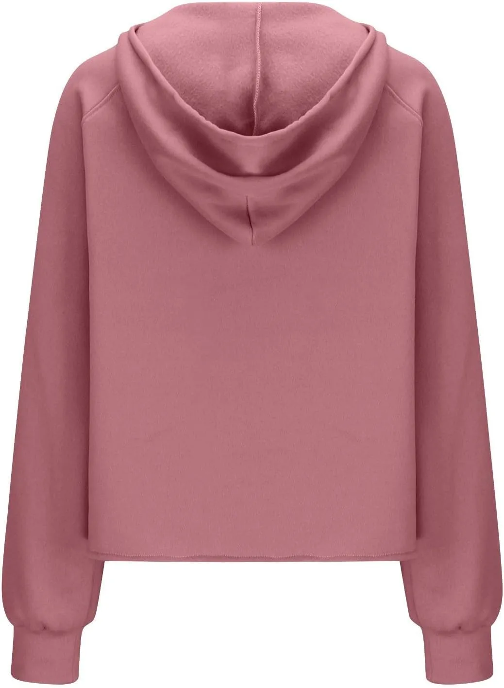 Women's Half Zip Cropped Hoodies Fall Fleece Hooded Pullover Long Sleeve Loose Sweatshirt 2025 Winter Trendy Outfits