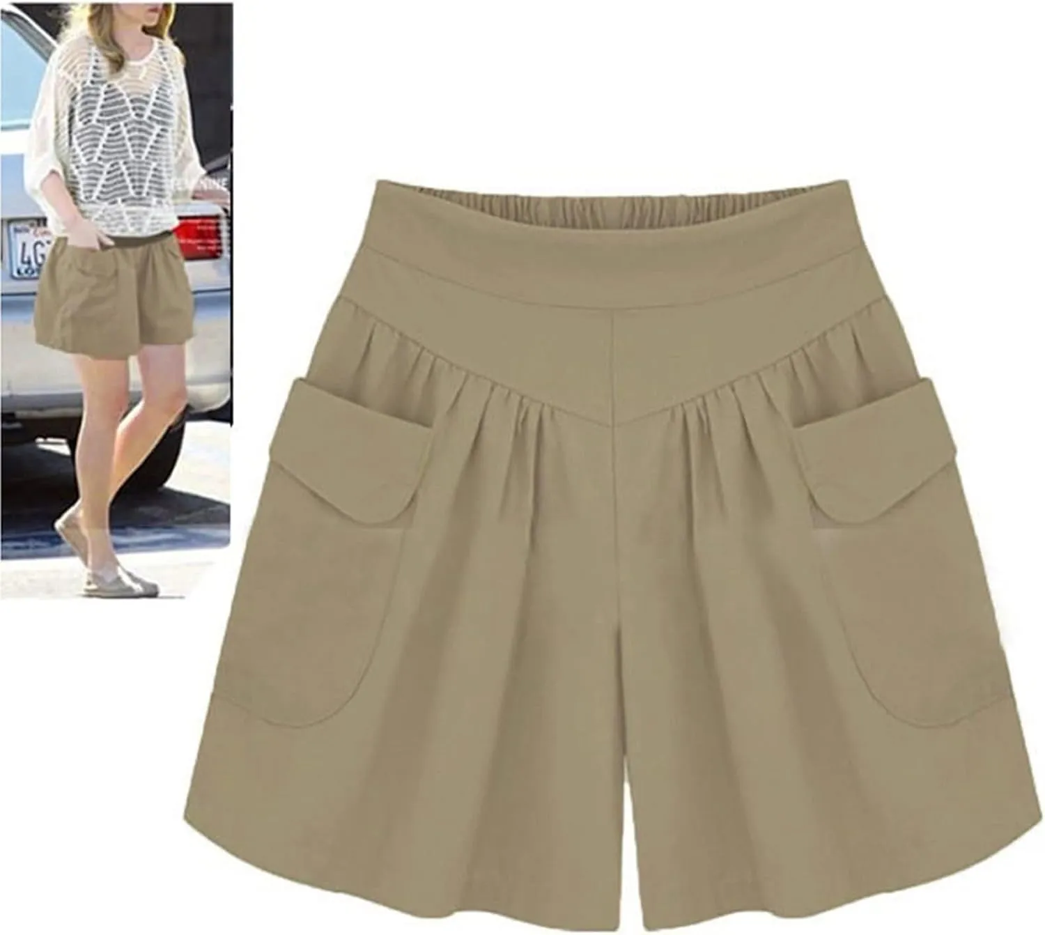 Womens High Waisted Running Shorts Quick Dry Athletic Workout Shorts with Pockets Gym Yoga Flowy Summer Tennis Shorts