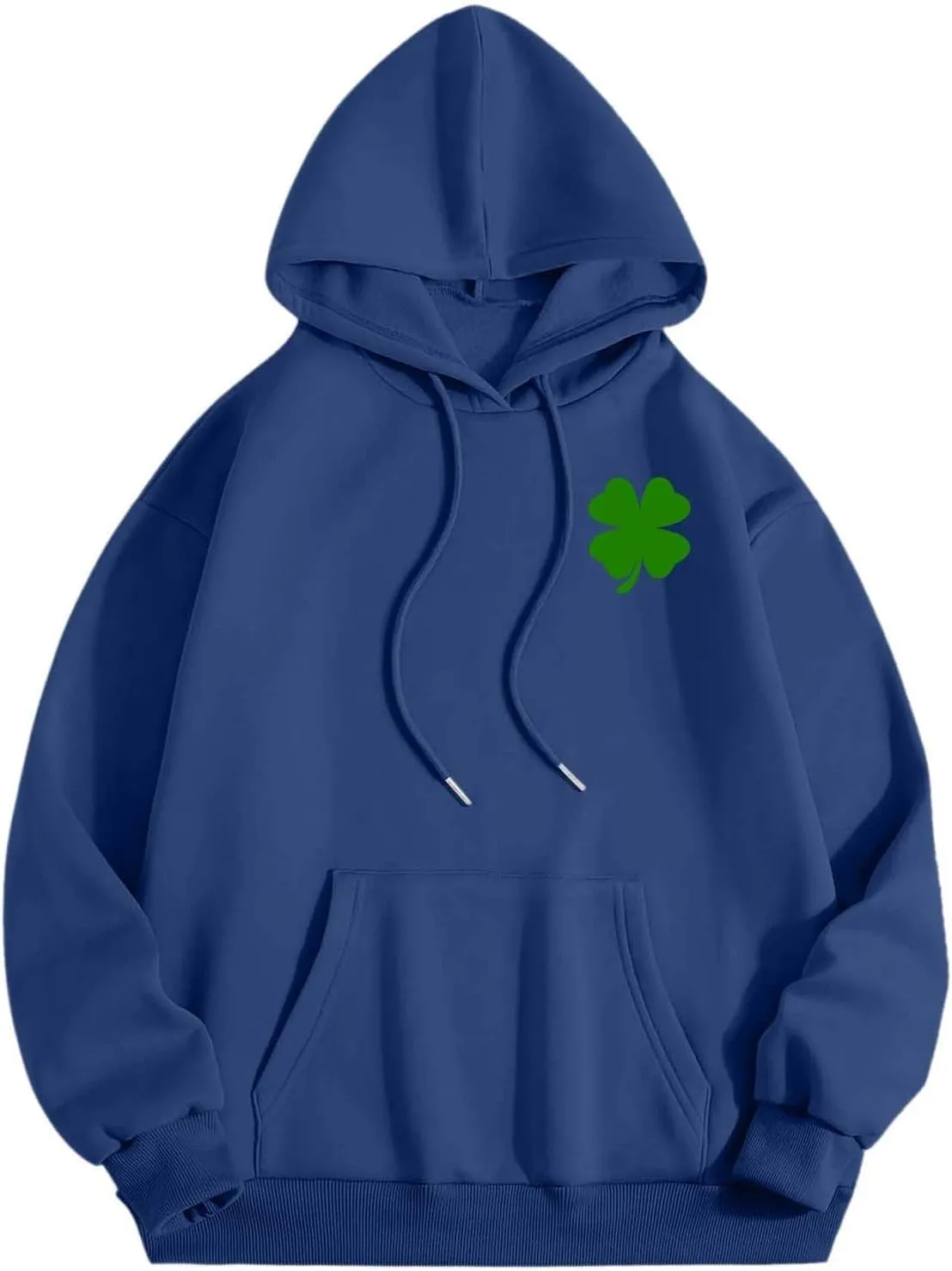 Women's Hoodies Heart Print Graphic Long Sleeve Oversized Sweatshirts Drawstring Pullover Top with Pockets