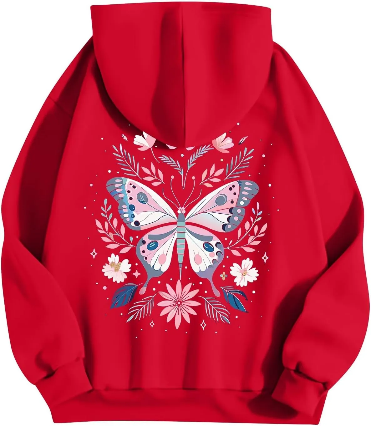 Womens Long Sleeve Floral Print Pullover Hoodie Sweatshirt 2024 Fashion Casual Tops