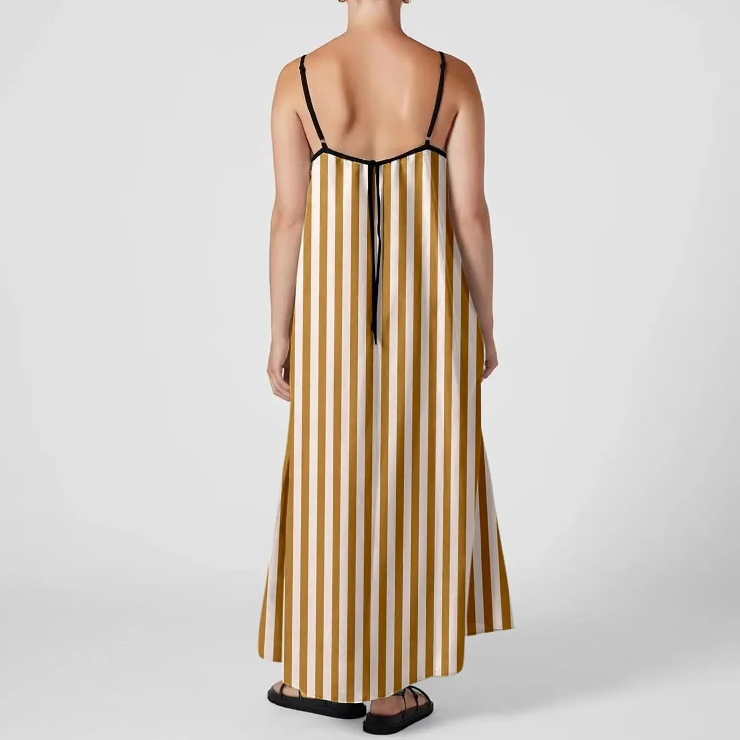Womens Maxi Dress Summer Spaghetti Strap Maxi Dress Sleeveless Backless Flowy Long Beach Dresses 2025