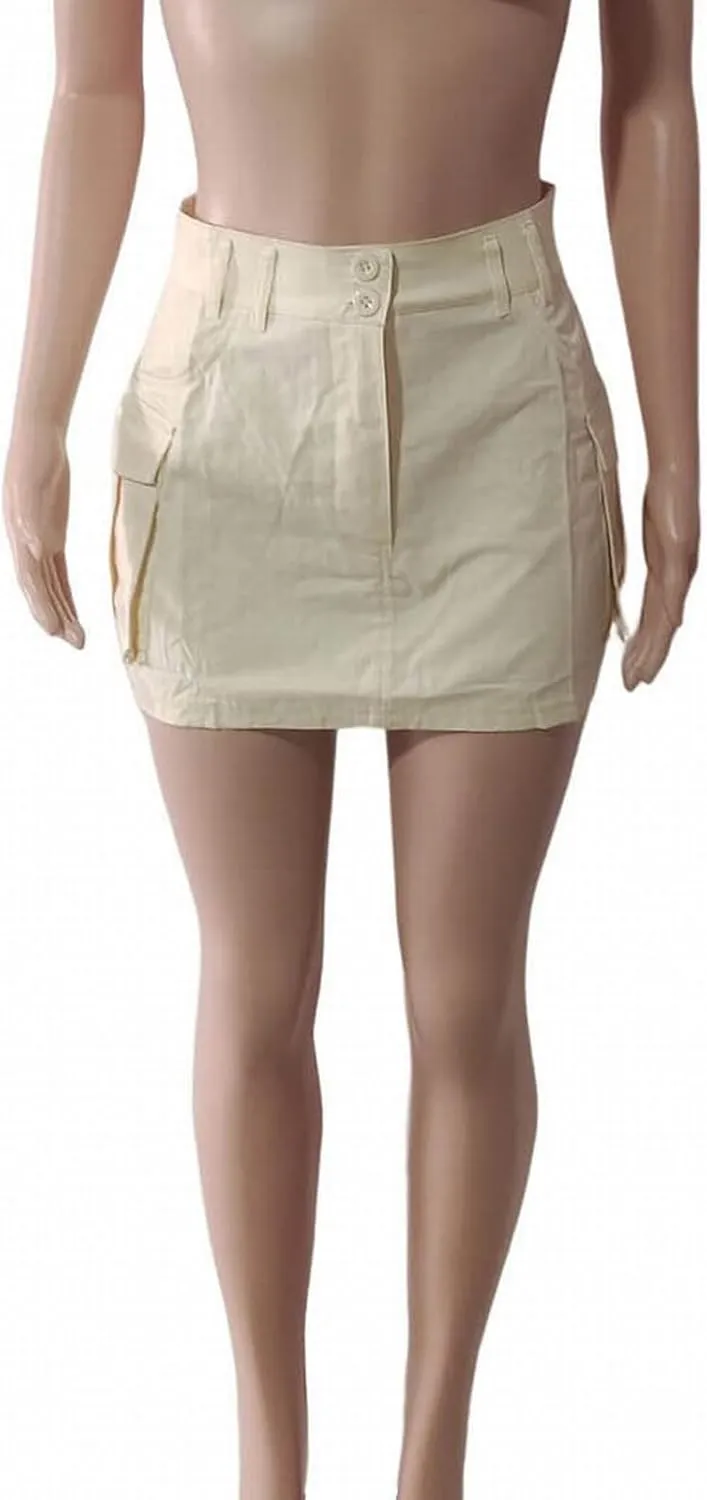 Women's Mini Skirt Women Casual High Waist Mini Skirt Bodycon Pleated Skirts Holiday Dress A Line Skirts with