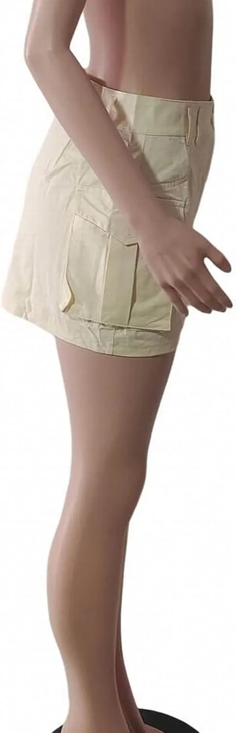 Women's Mini Skirt Women Casual High Waist Mini Skirt Bodycon Pleated Skirts Holiday Dress A Line Skirts with