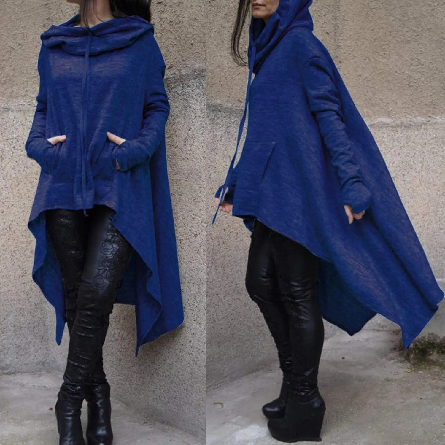Womens Novelty Hoodies Pocket Sleeve Sweatshirt Long Shirt Tops Women Women's Blouse Fall Clothes with Pocket Sweaters
