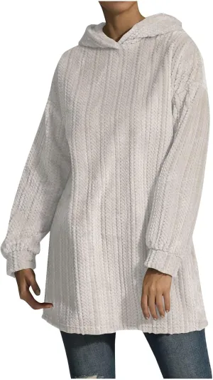Womens Oversized Hoodies Crewneck Long Sleeve Hooded Sweatshirts Fleece Pullover Shirt Cute Tunic Top Spring Clothes