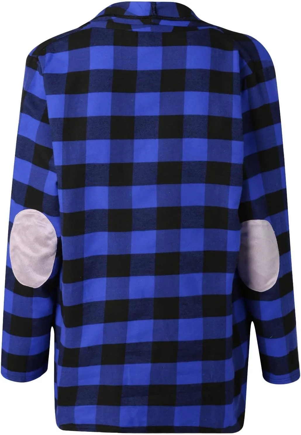 Womens Oversized Plaid Cardigan Jacket Lightweight Trendy Open Front Mid-Length Outerwears Work Business Casual Coats