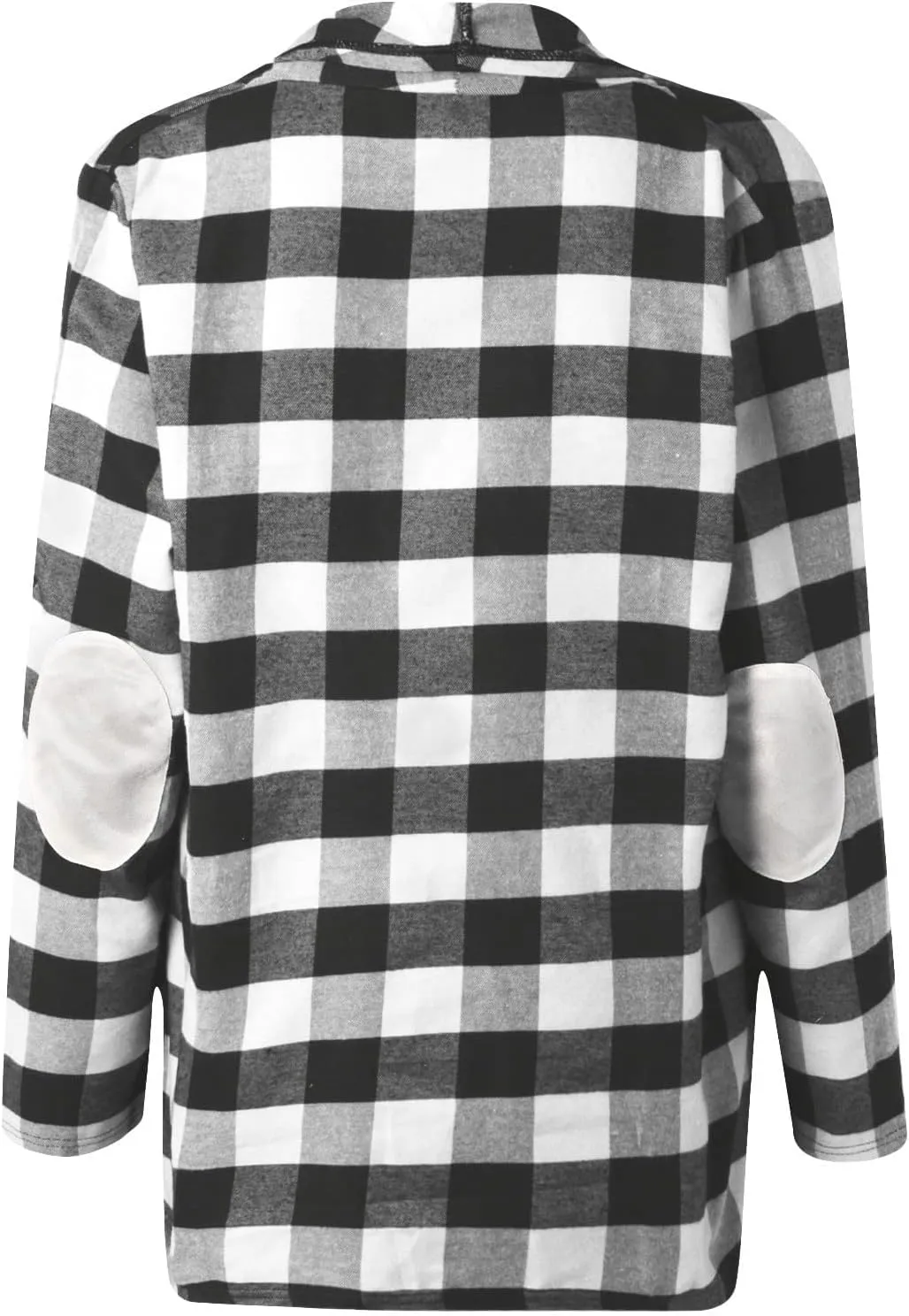 Womens Oversized Plaid Cardigan Jacket Lightweight Trendy Open Front Mid-Length Outerwears Work Business Casual Coats