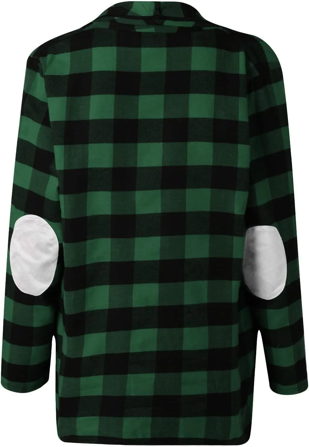 Womens Oversized Plaid Cardigan Jacket Lightweight Trendy Open Front Mid-Length Outerwears Work Business Casual Coats