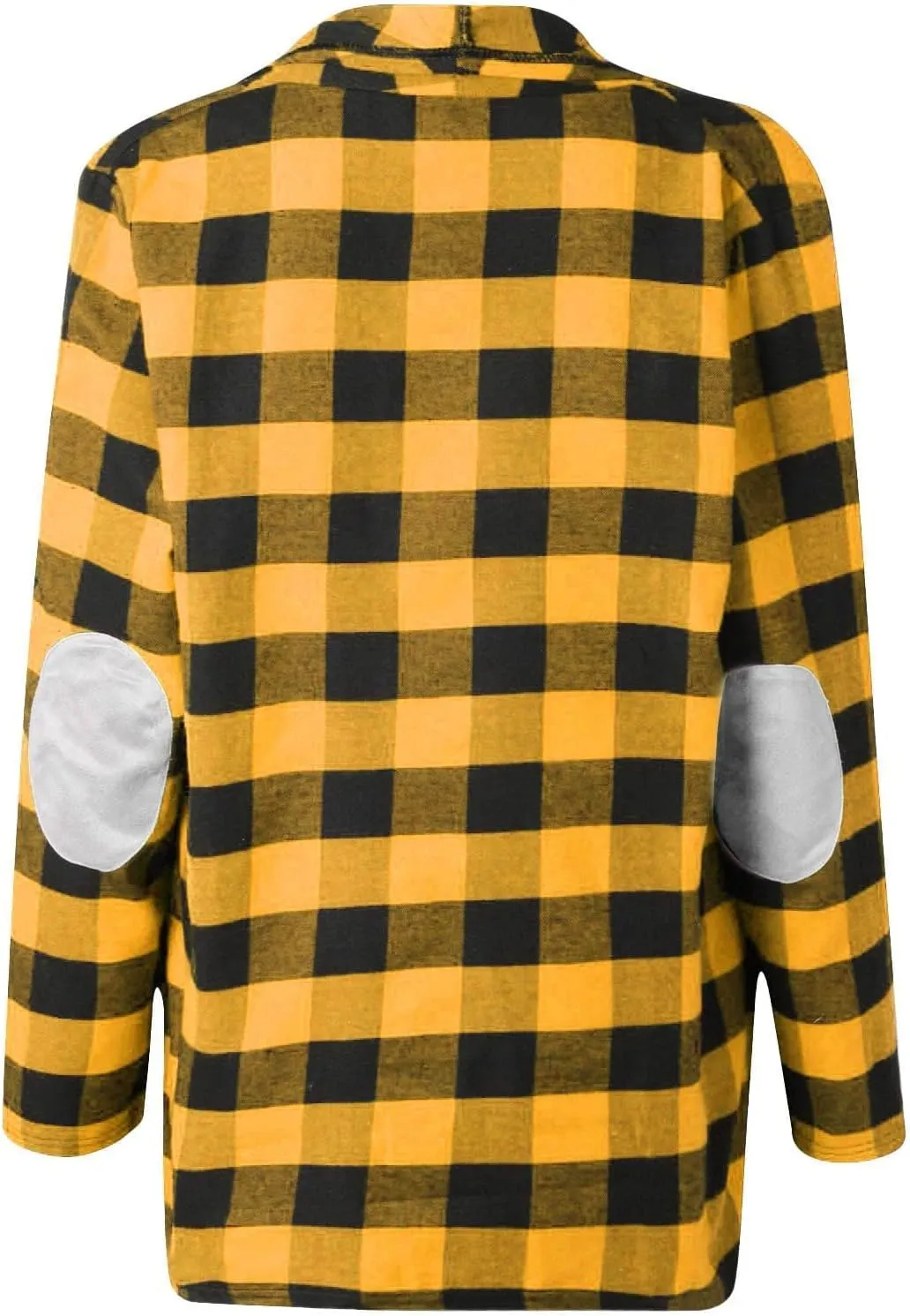 Womens Oversized Plaid Cardigan Jacket Lightweight Trendy Open Front Mid-Length Outerwears Work Business Casual Coats