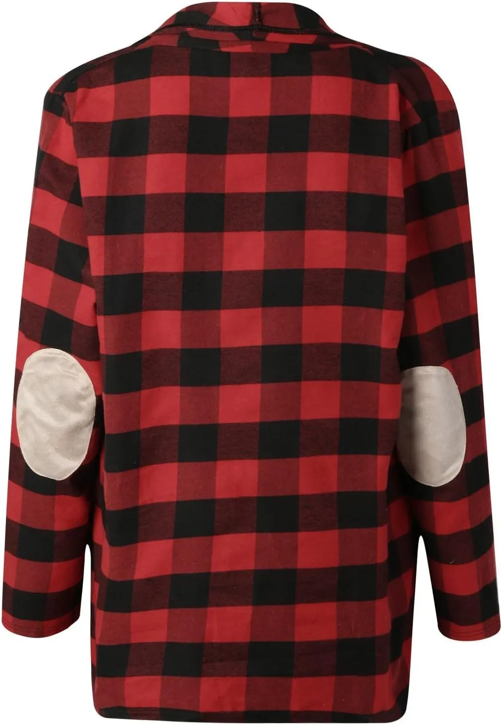 Womens Oversized Plaid Cardigan Jacket Lightweight Trendy Open Front Mid-Length Outerwears Work Business Casual Coats
