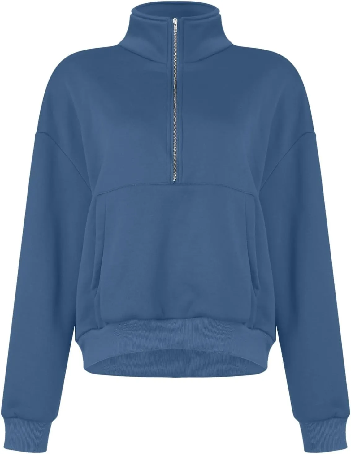 Womens Oversized Sweatshirts Fall Fashion 2024 Half Zip Cropped Pullover Hoodies Long Sleeve Fleece Y2k Sweatshirts