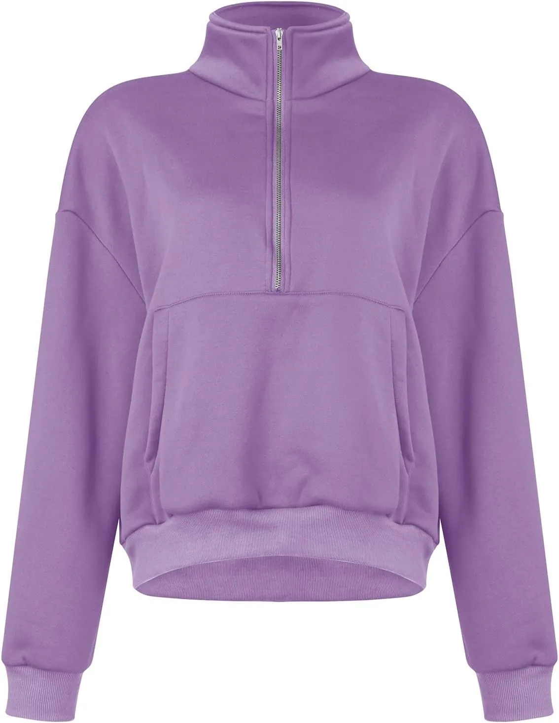 Womens Oversized Sweatshirts Fall Fashion 2024 Half Zip Cropped Pullover Hoodies Long Sleeve Fleece Y2k Sweatshirts