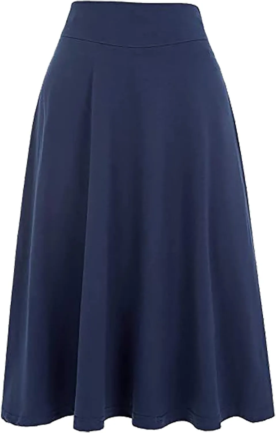 Women's Pleated Midi Skirts High Waist Flare A Line Plus Size Skirt Vintage 2025 Trendy Business Dress