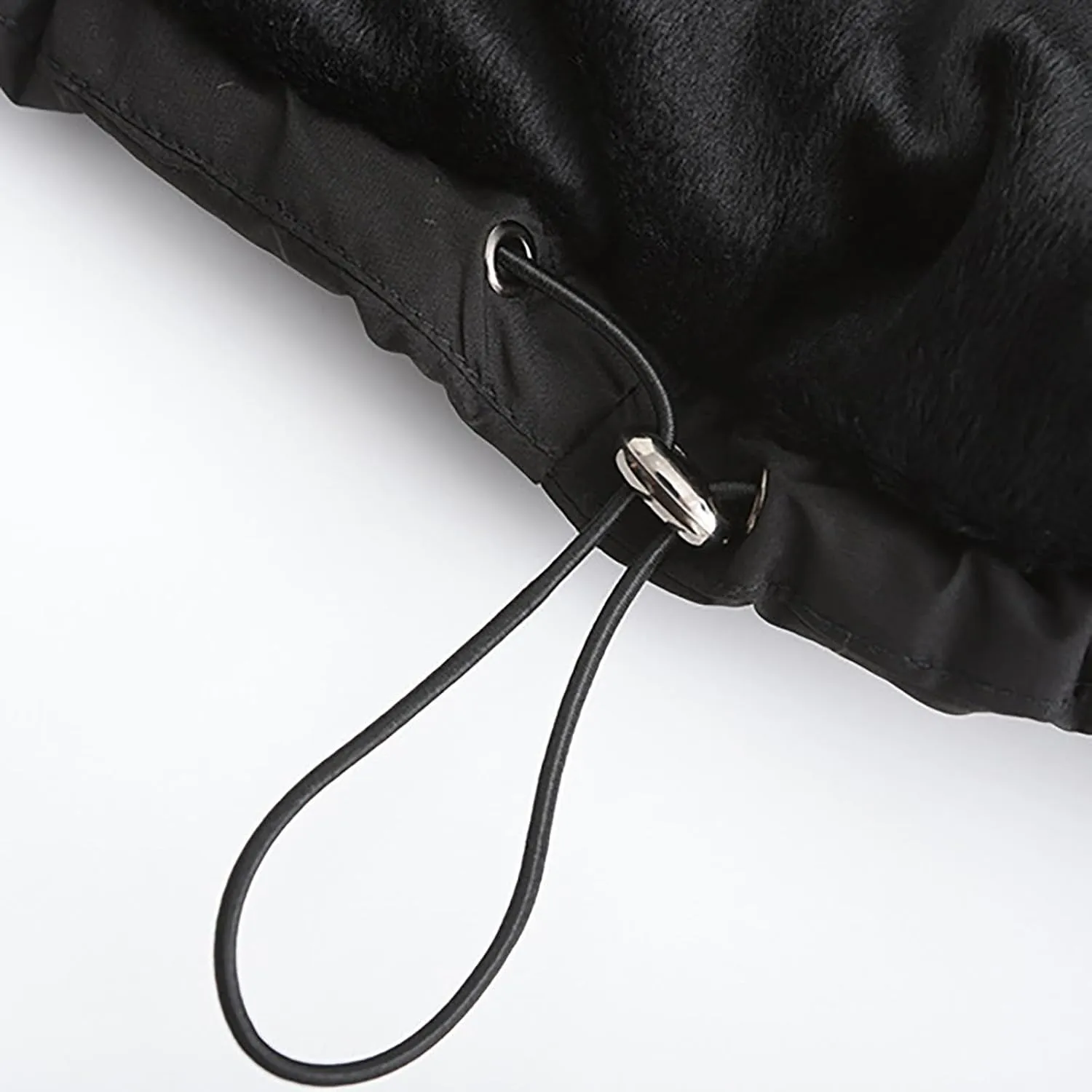 Women's Puffer Jacket Warm Thickened Zip Up Crop Down Jacket Quilted Parkas Faux Fur Removable Hood Outerwear Pockets