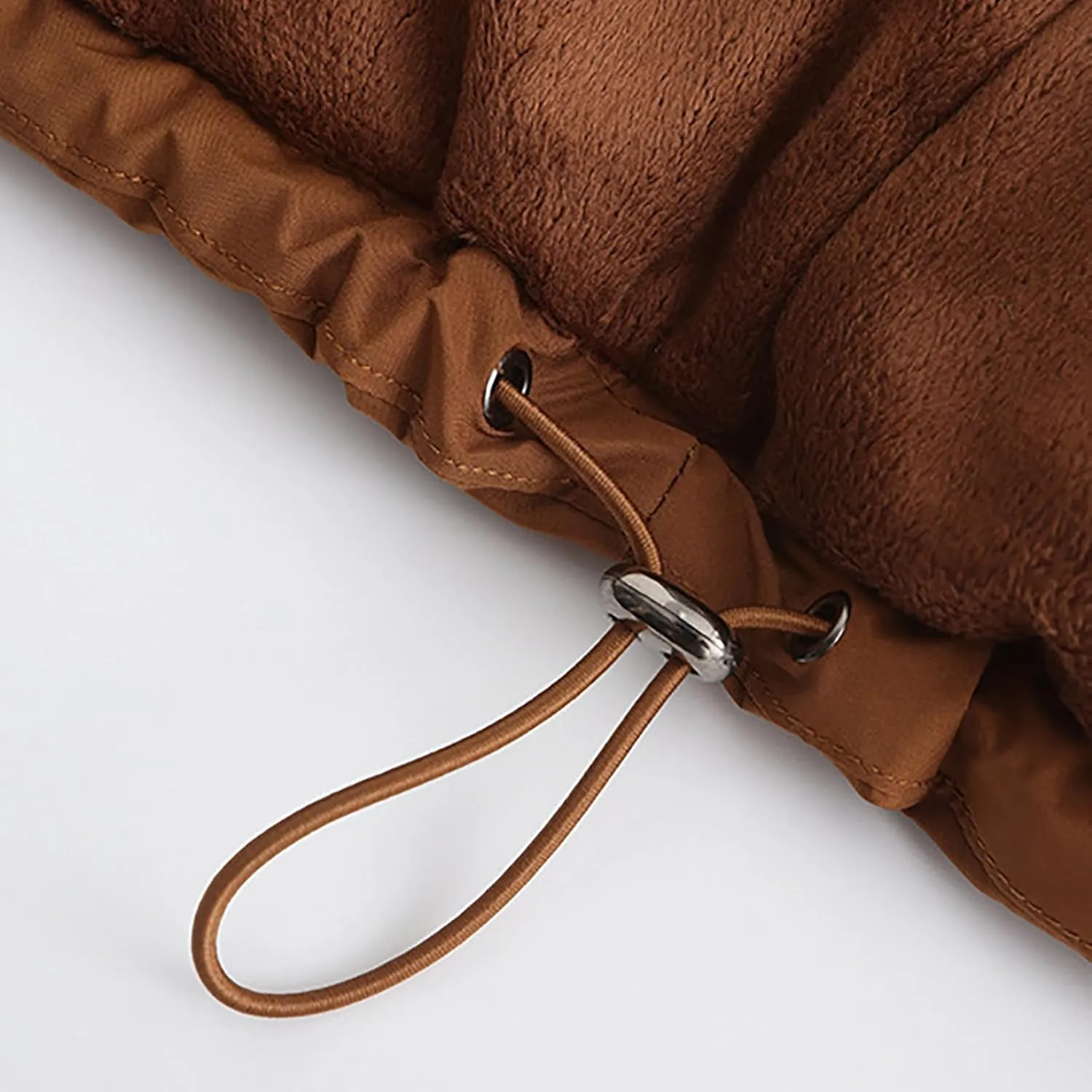 Women's Puffer Jacket Warm Thickened Zip Up Crop Down Jacket Quilted Parkas Faux Fur Removable Hood Outerwear Pockets