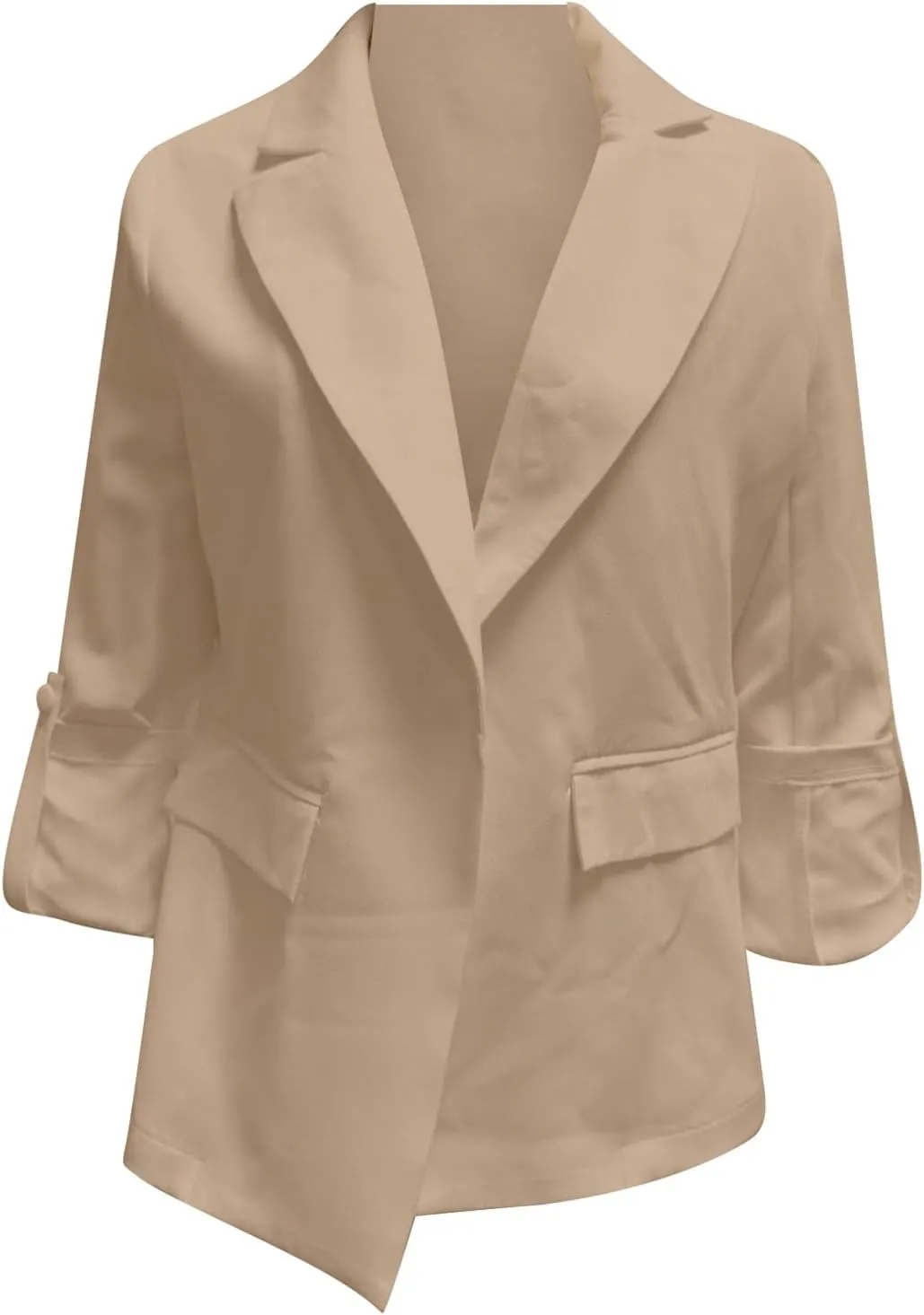 Women's Summer Blazer Lapel Sleeveless Pocket Dressy Casual Business Comfortable Simple Fashion Suit Jackets
