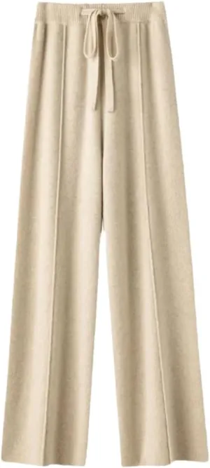 Women's Temperament Wide-Leg Pants High-Waisted Pants Loose Casual Straight Leg Outside to Wear Trousers