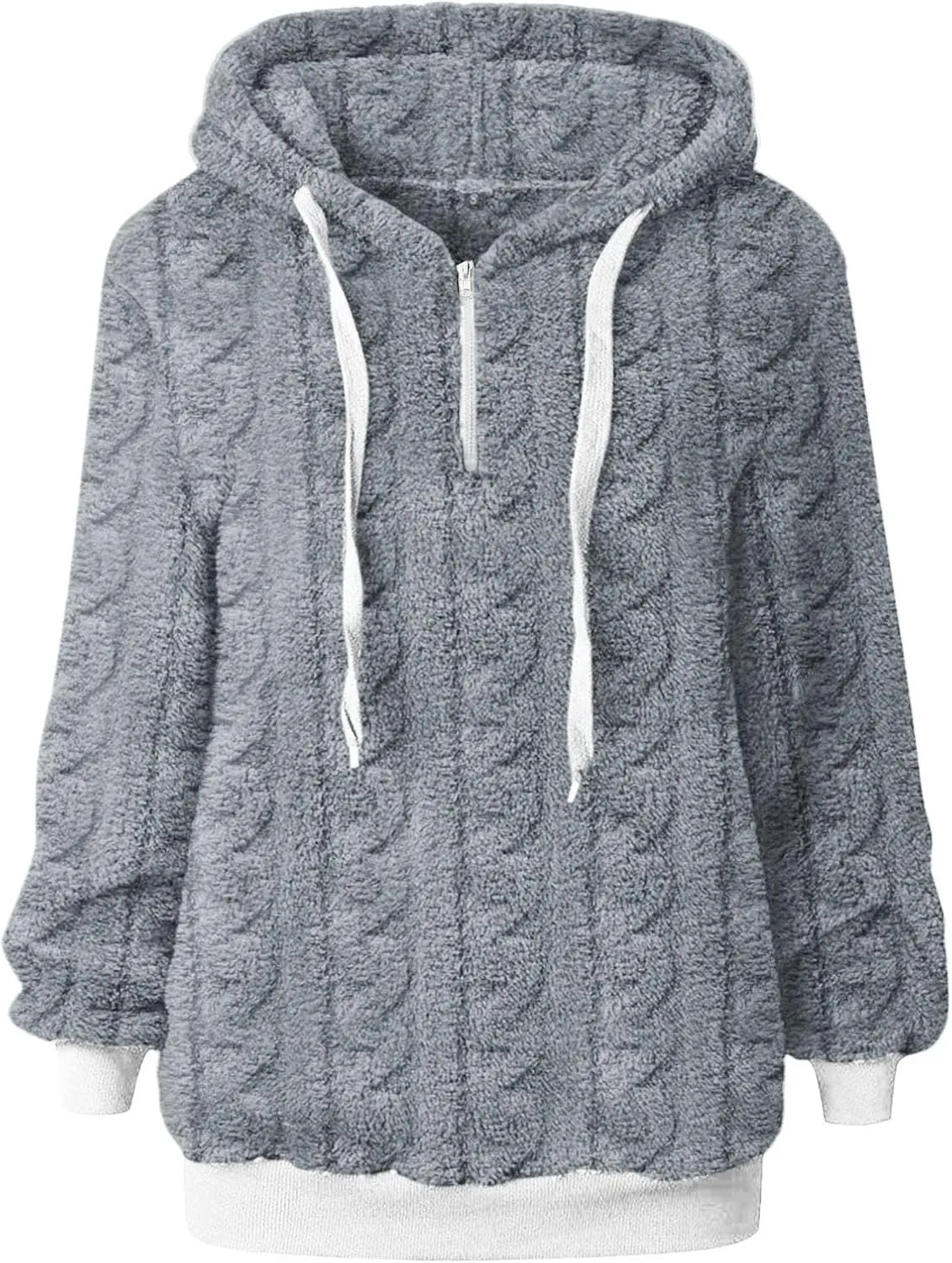 Womens Winter Hoodies Warm Fleece Sherpa Lined Pullover Hooded Sweatshirts Fuzzy Fleece Sweatshirts Long Sleeve Hoodie